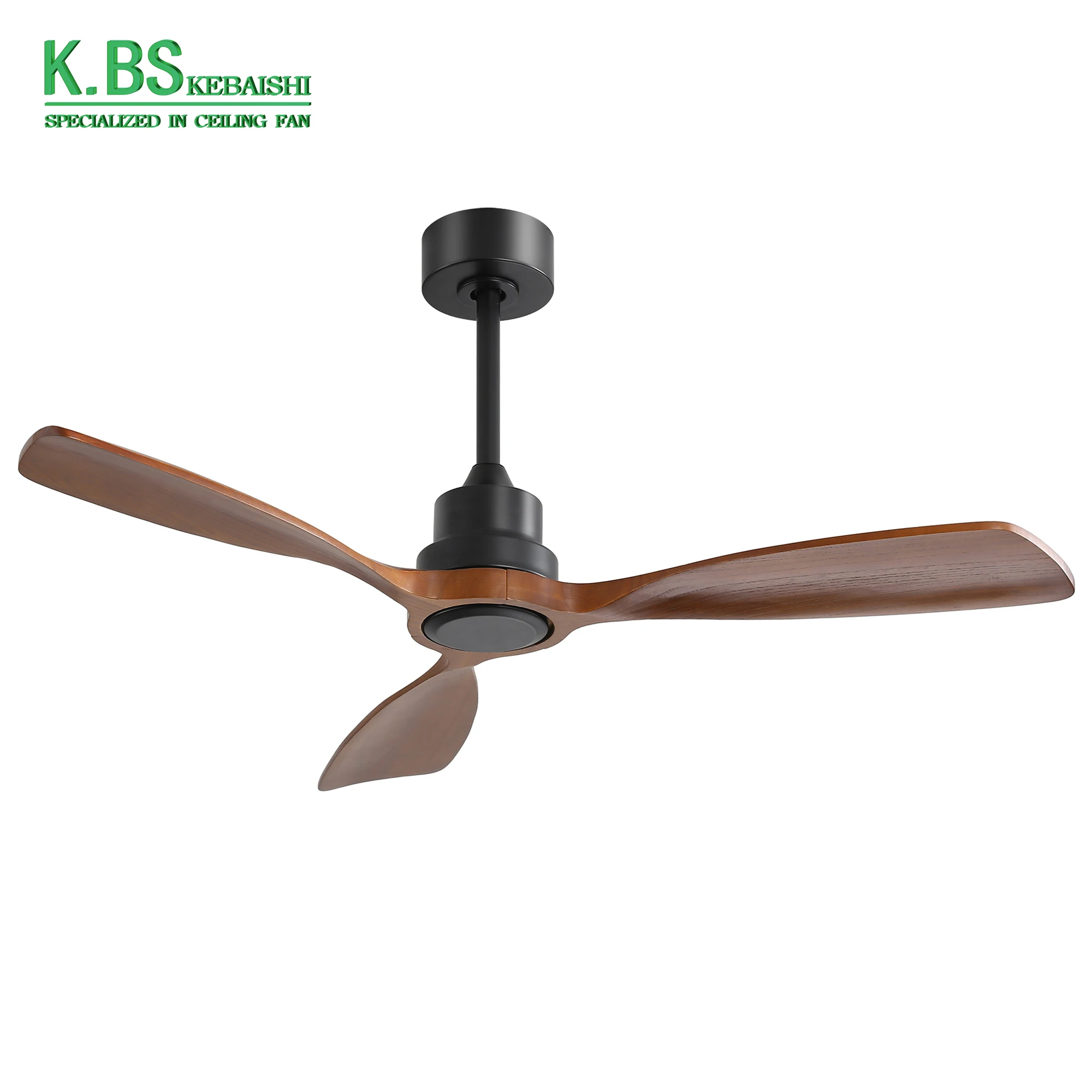 Ventilador De Techo Con Luces European Style 60 Inch Energy Efficiency Solid Wood Blade Ceiling Fan With Dc Motor
