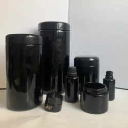 Hygrometer moisture Thermometer cover 500g 80g 50g 1000ml 16oz Hay drugs flower jar with black glass bottle jar