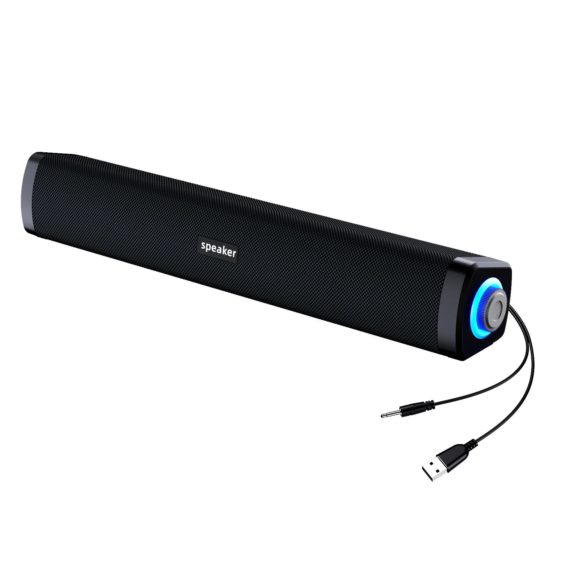 Cable speaker sound bully computer game speaker dual speaker desktop  stereo subwoofer fashion fabric gift