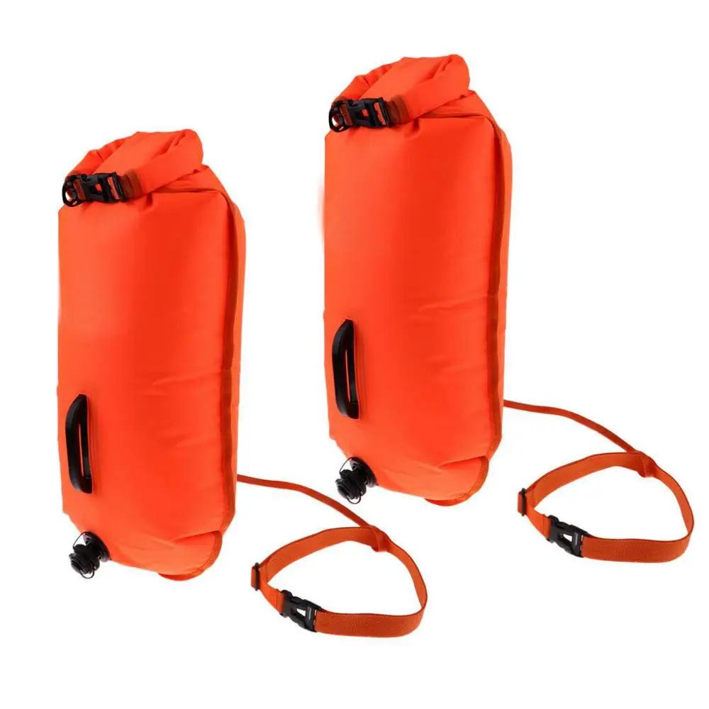 Safety Swimmer Dry Bag and Buoy for Open Water Swimming and Triathlon Tow float Swimming buoy