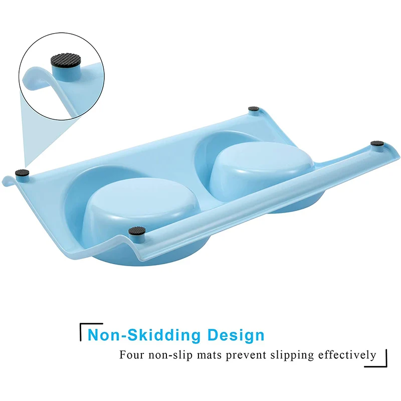 Hot Selling Designer Food Grade Plastics Pet Cat Food & Water Bowls Feeder Metal Stainless Steel Double Dog Bowl