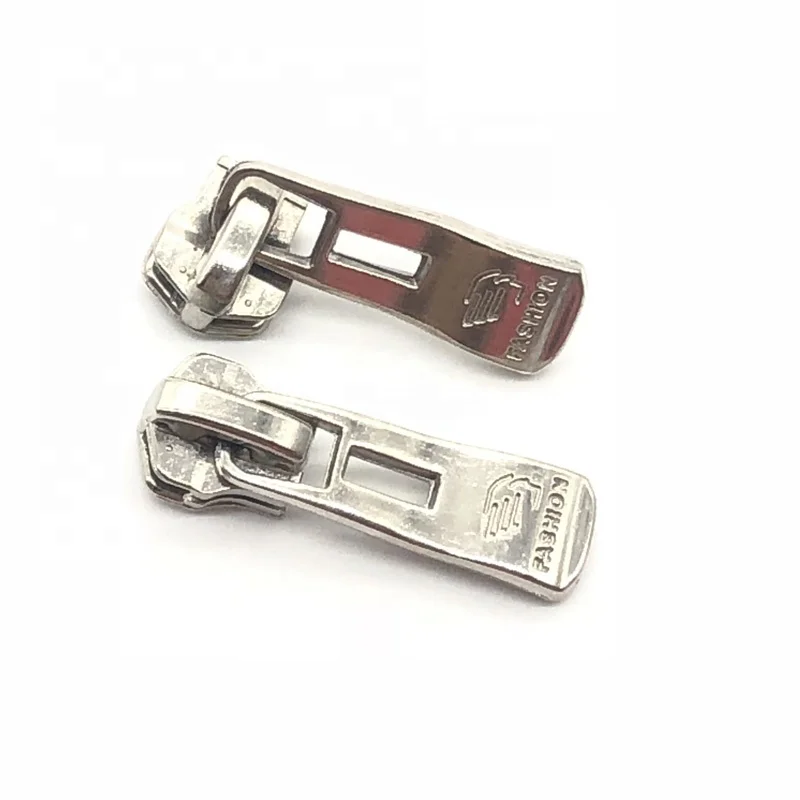High quality garment accessories zinc alloy metal label zipper pull