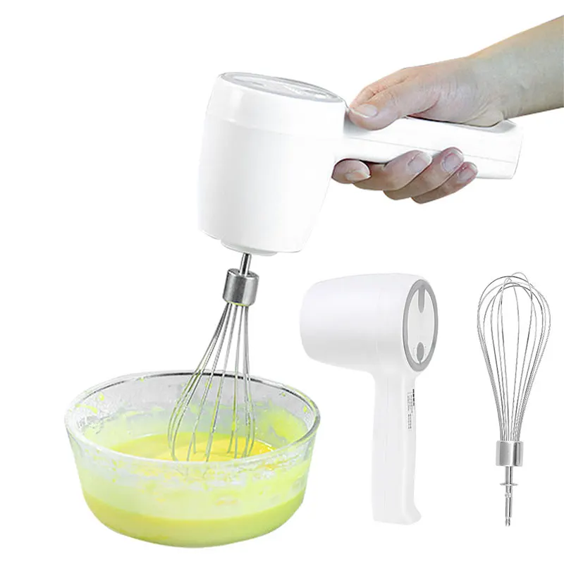 Home Electric Cordless Blender Food Egg Beater Cake Kitchen Automatic Mini Handheld Mixer with Bowl