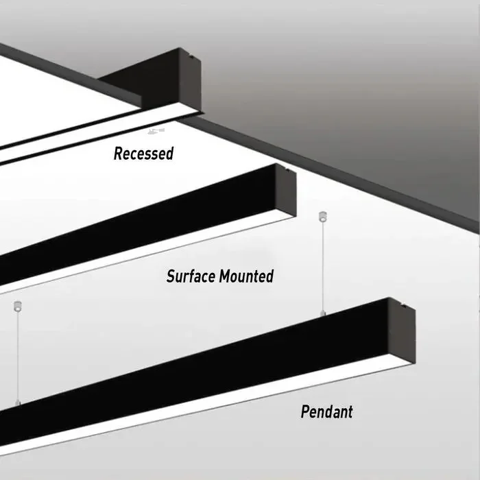 High Quality Aluminum Profile Tube 20w 600mm Anti Glare Suspended Lamp Linkable Linear Led Pendant Light