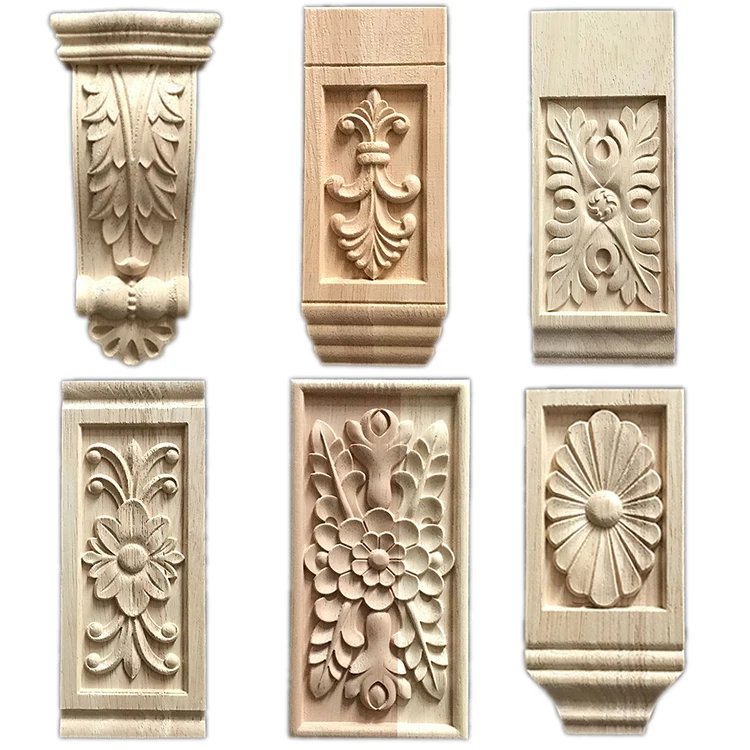 Wood appliques corbels wall decoration pendant home office wood carving kit corbels wooden corbels