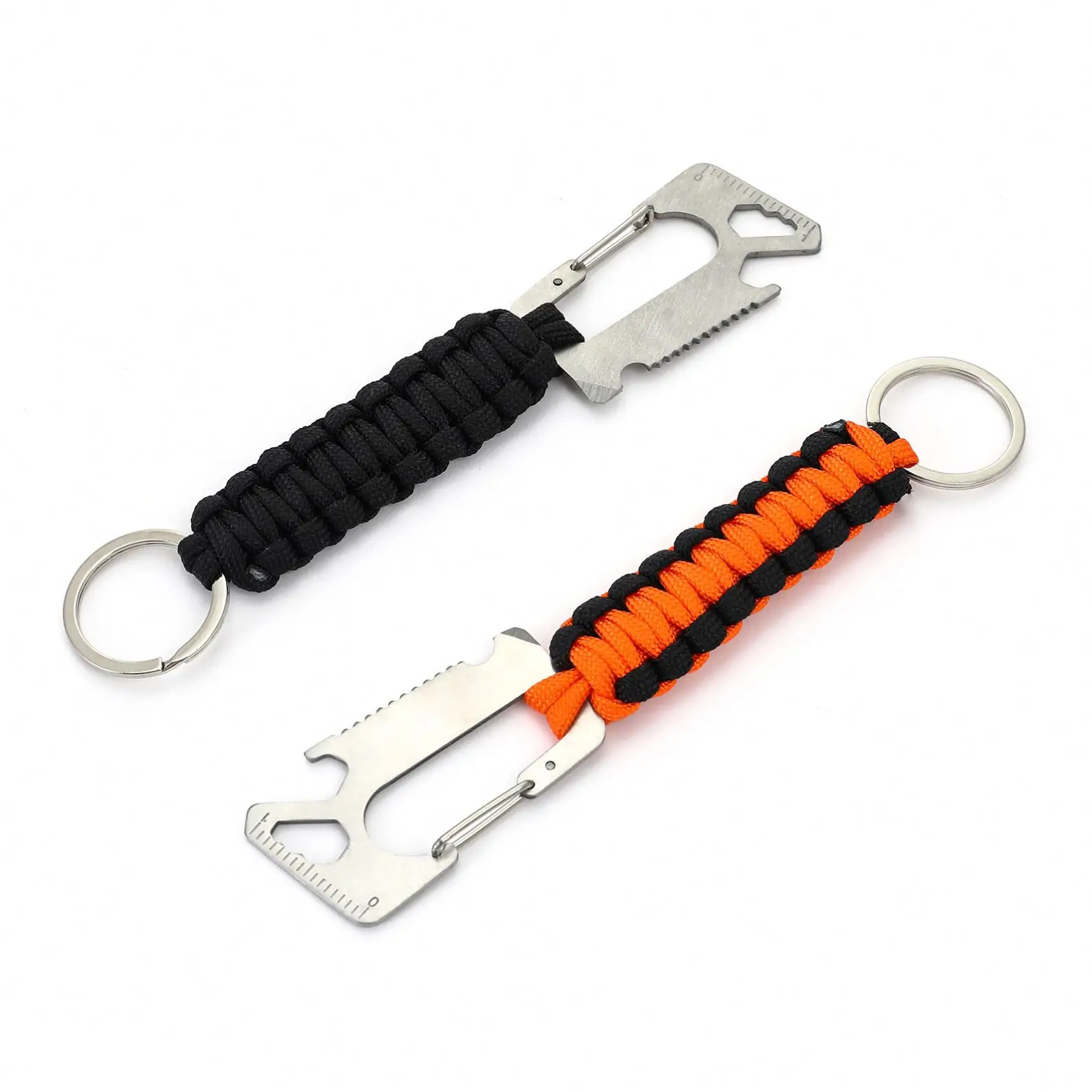 Survival Gear Paracord Bracelet Kit with Watch,Custom Made Keychains Compass Fire Starter Emergency Knife & Whistle/