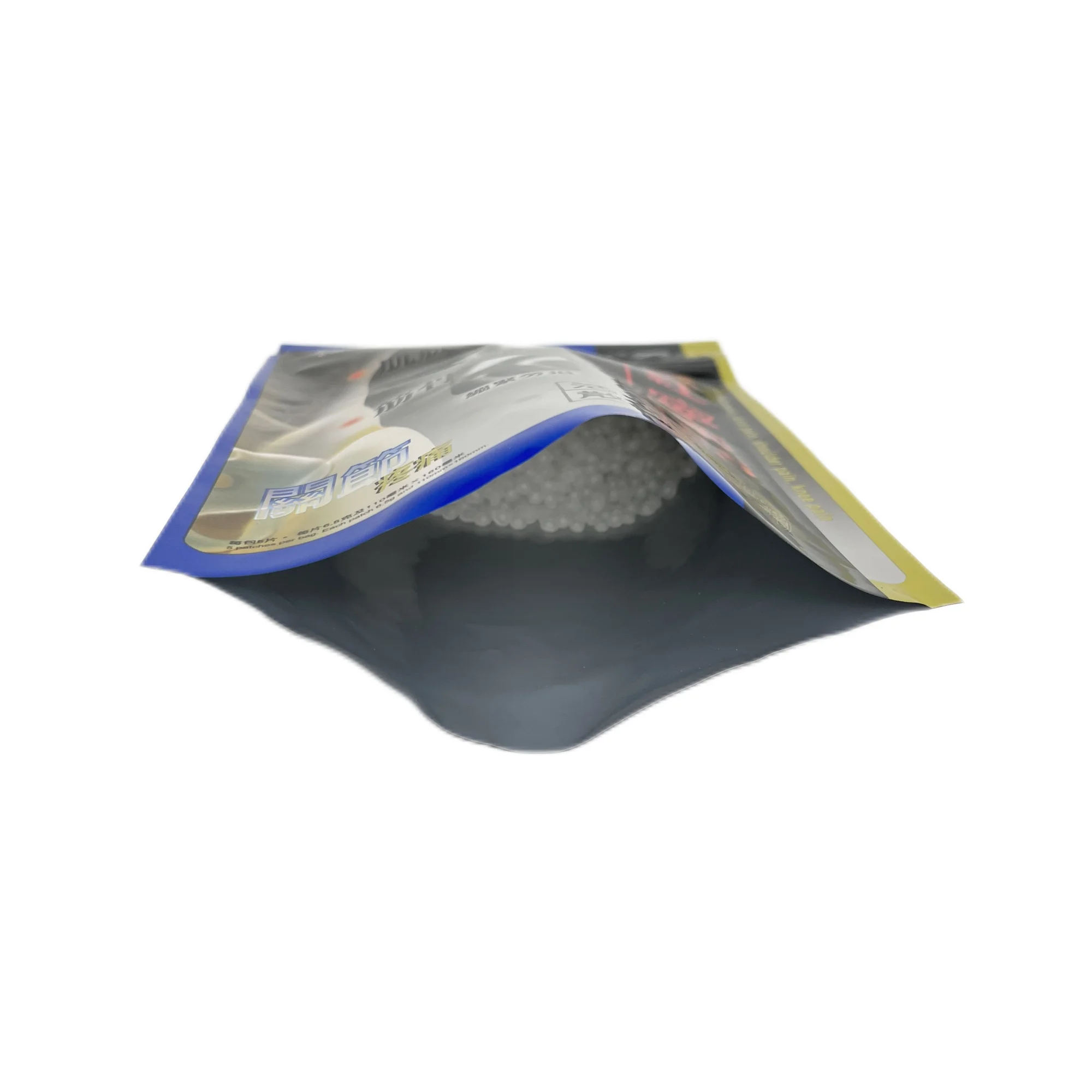 Custom plastic Packaging  Three-side sealed pouch  with Split for health product