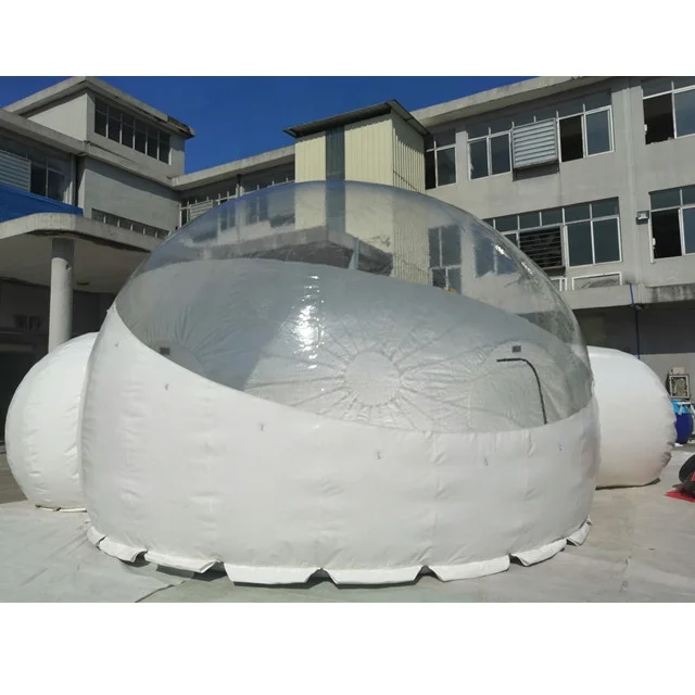 Outdoor Camping Clear dome Inflatable Crystal Bubble Tent / Inflatable Bubble Dome Tent With Tunnel customized