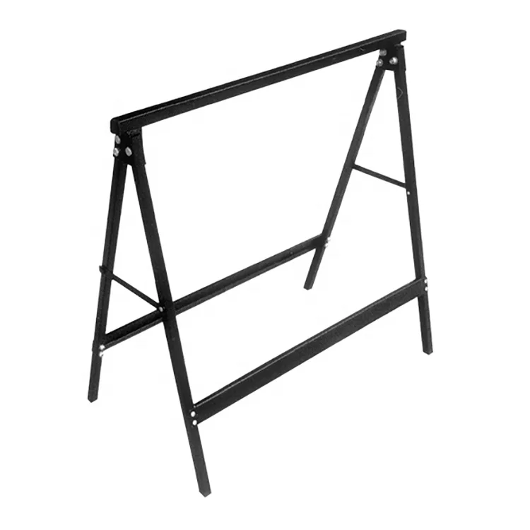 Foldable saw horse in woodworking benches manual tool riding sawhorse adjustable steel brackets