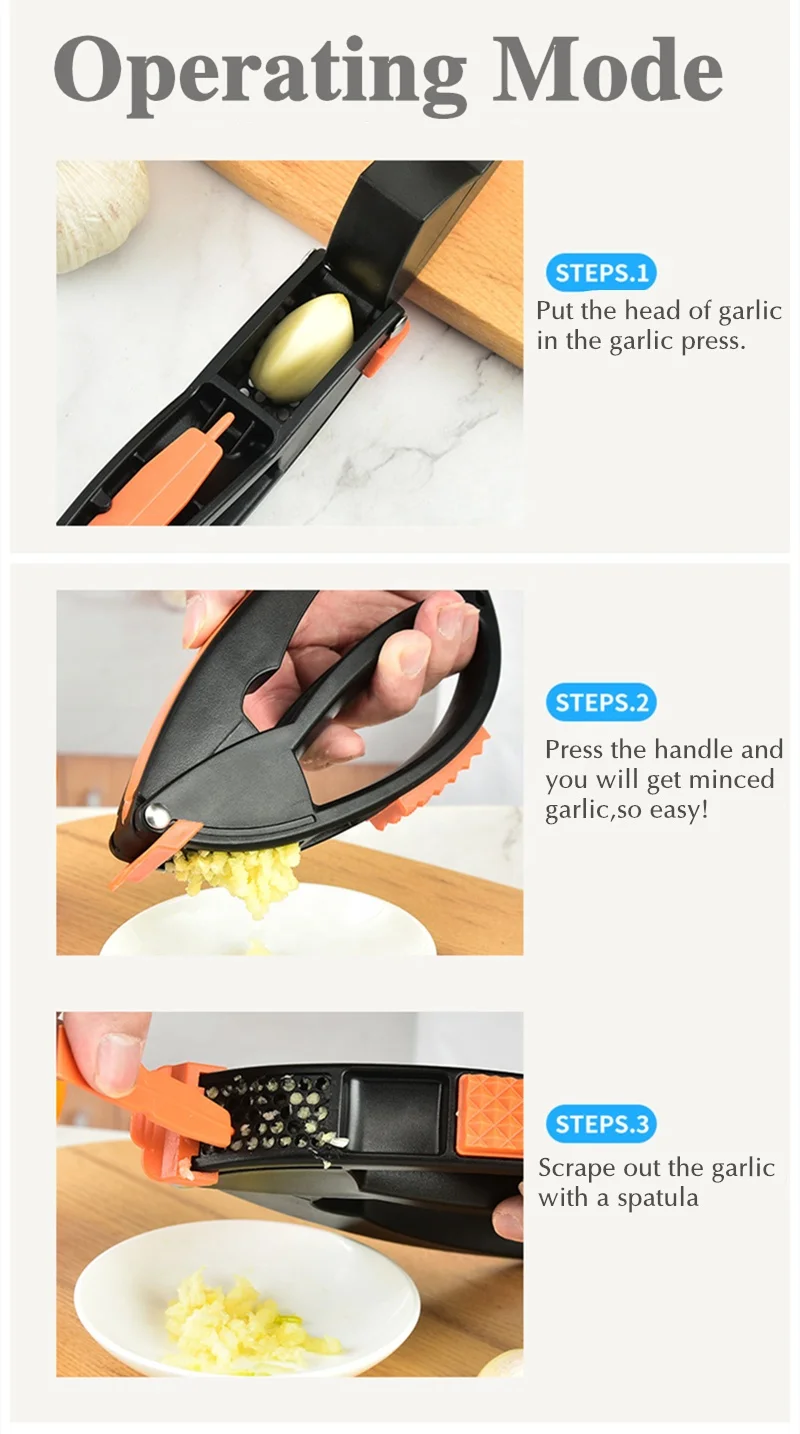 DG-1839 2022 New Products 3 IN 1 Peeler Meat Tenderizer Hammer Multi Function Manual Garlic Press