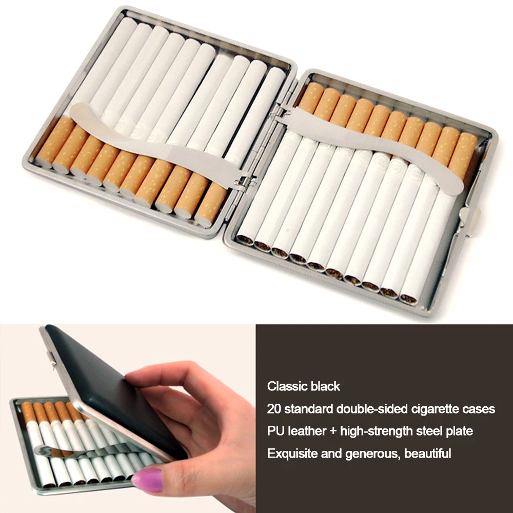 Custom Print Bling PU Metal Cigarette Case