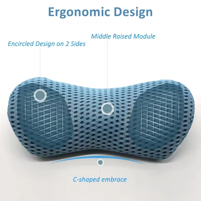 High Quality Lumbar Support Pillow for Office Chair and Car Seat Memory Foam Lower Back Pillow Cushion for Low Back Pain Relief