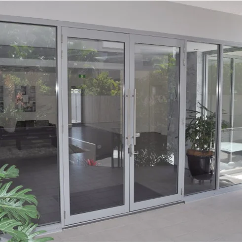 High quality Wholesale Custom Cheap modern exterior doors easy installing slimline frame french patio doors