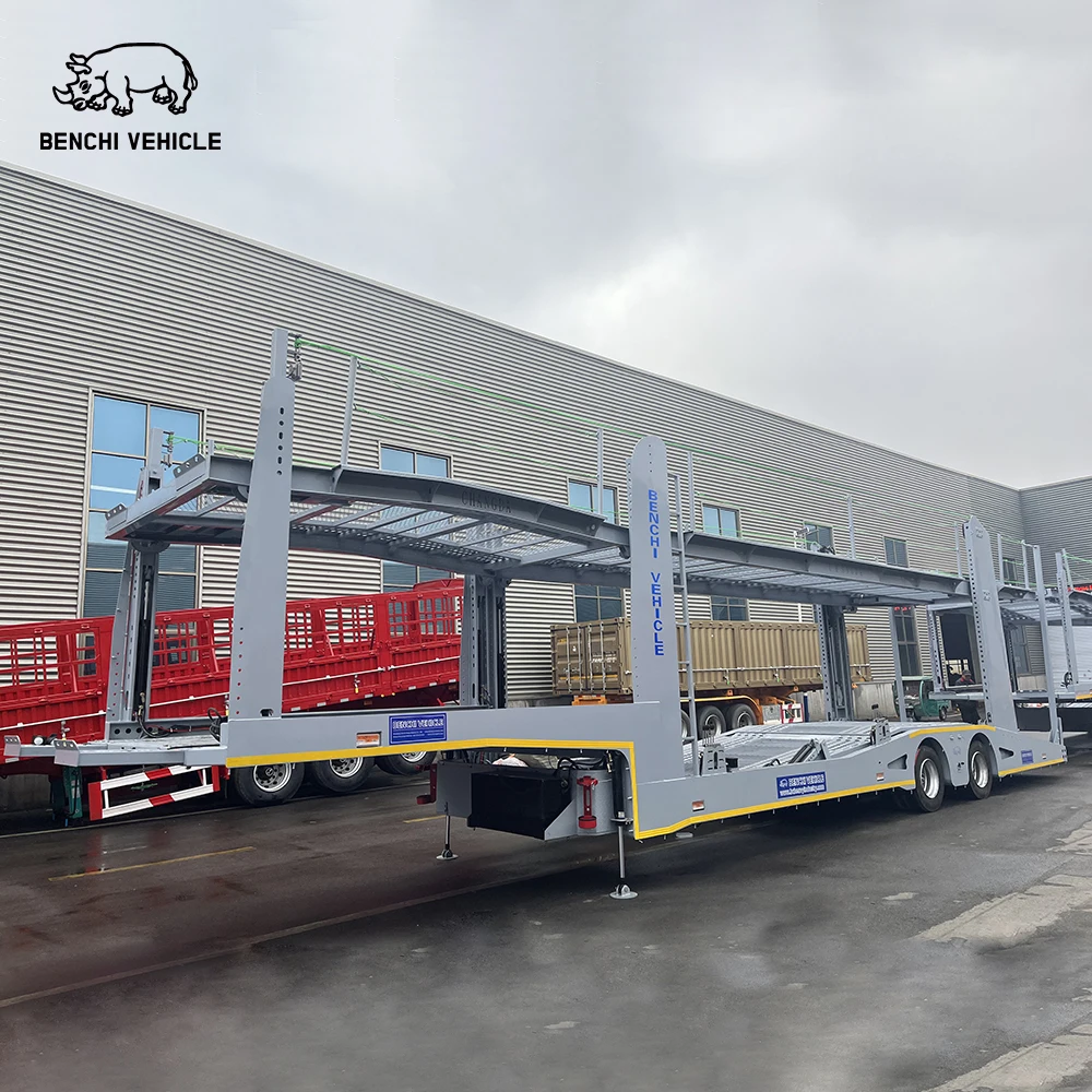 2 Axle Car Hauler transport Vehicle Trailer for Kazakhstan
