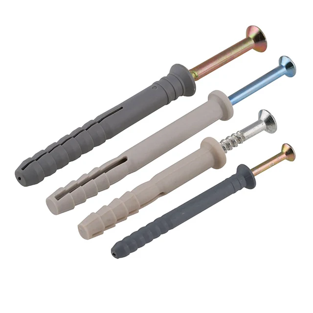 HOT Hammer Fixing Anchor Plastic Wall Plug With Screw Plastic Anchor