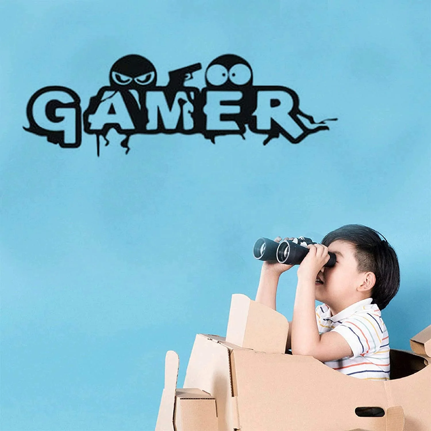 Customized Die Cut Cute Gaming Poster Murals Vinyl sticker for Dancing Nursery Boys Room Bedroom