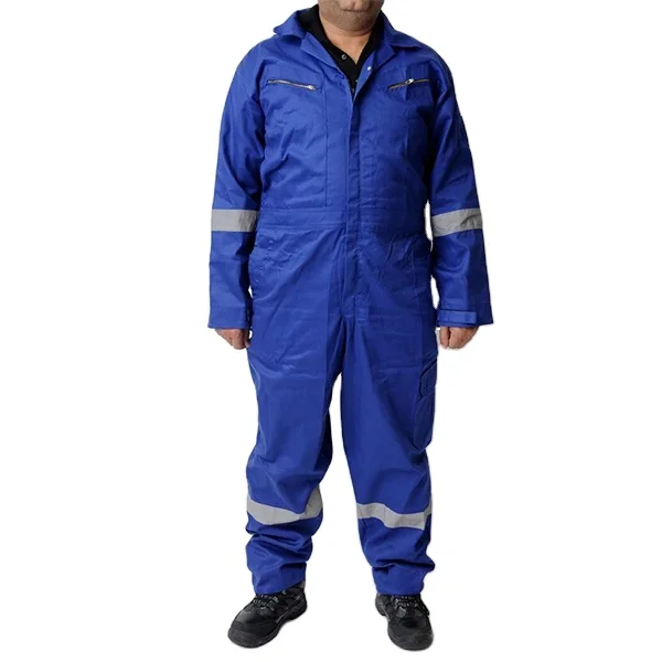 Men Reflective Zip Coverall Safety Boiler suit Farm Suit Bodysuit Loose size Romper Jumpsuit Buttons Front Costume