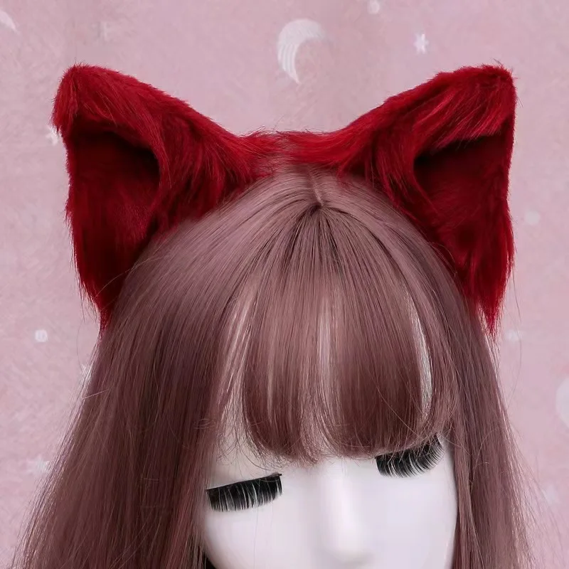 Lovely Furry Animal Beast Ears Hair Clip Anime Lolita Wolf Cat Cosplay Hairpins