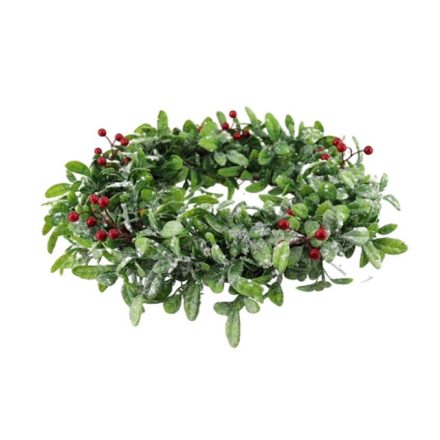 Wreath Supplies Wholesale  Red Berry Artificial Wreaths Front Door All Season Christmas Wreath For Indoor