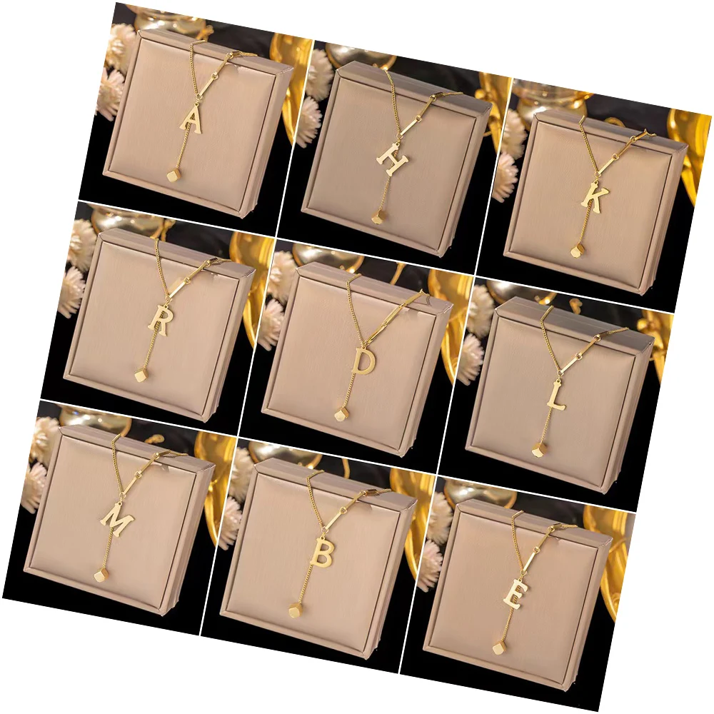 chain with letter letter pendant necklace fashion jewelry necklaces necklace with initial stainless steel alphabet pendants