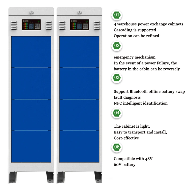 Exchange Station Intelligent E-bike Li-ion Battery Locker Electric Charging Station Moped Electric Scooter Lithium Battery
