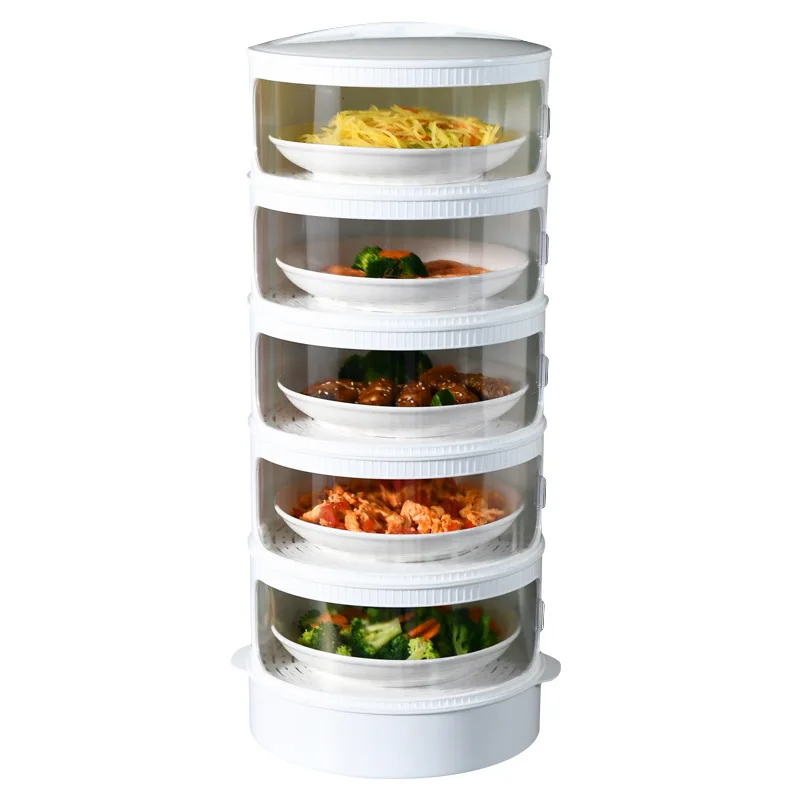 Dust Proof Dome Multi Layer Transparent Save Space For Home Kitchen Refrigerator Plastic Food Cover