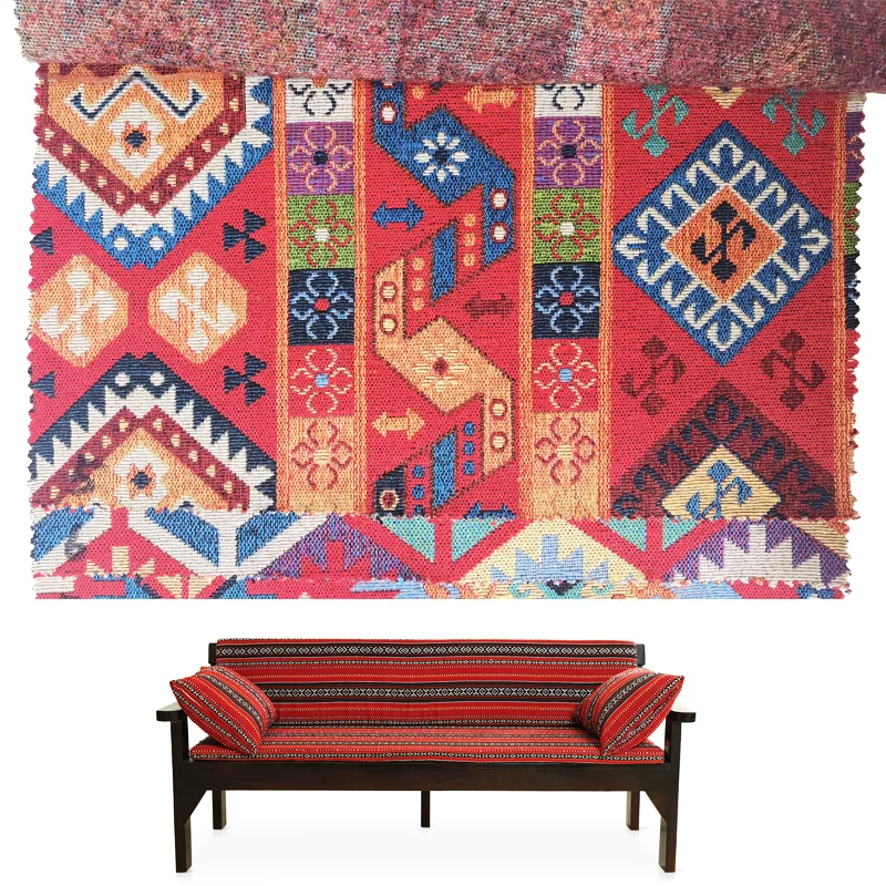 Recycled High quality National style upholstery sadu fabric for saudi jacquard furniture upholstery fabric