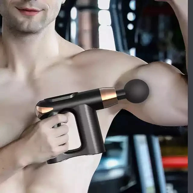 3 in 1 Heating & Tens & Muscle Vibration Sports Deep Tissue Muscle Fascia Percussion Ems Therapy Powerful Heating Massage Gun