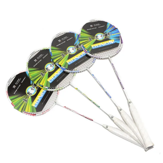 2021 hot sale 27inch Aluminium frame steel shaft handmade one piece jointless badminton racket