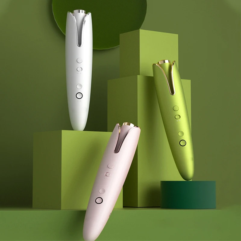 Автоматическая керамическая вращающаяся Волшебная Беспроводная USB перезаряжаемая Плойка для волос с ЖК-дисплеем