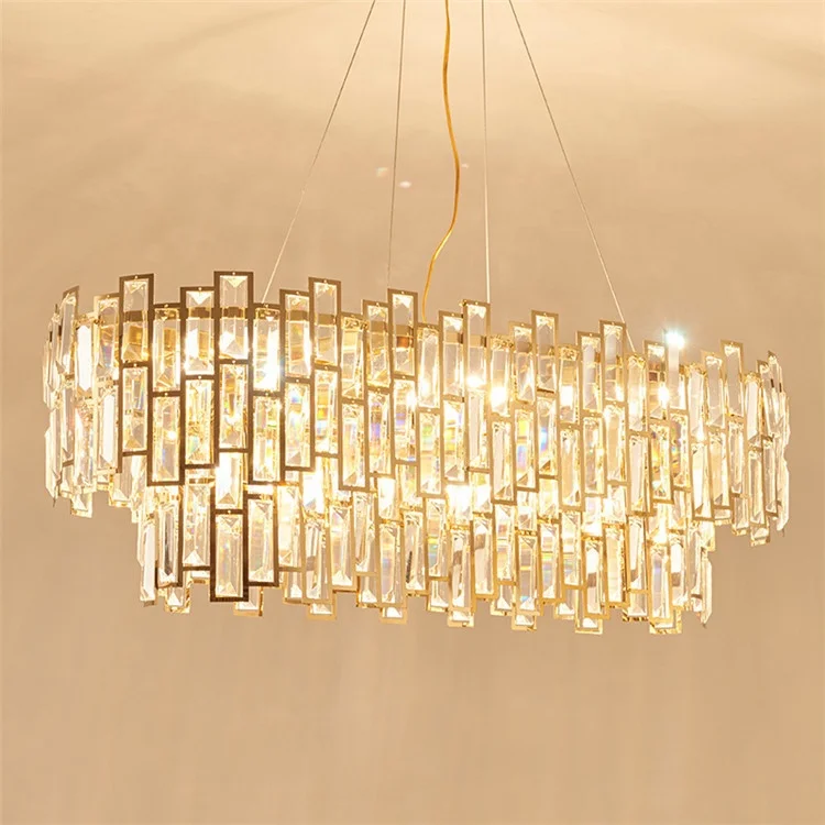 Luxury Crystal Chandeliers Modern Led Hanging Lamps Living Room Hotel Decorative Ceiling Lighting Pendant Chandelier Lights