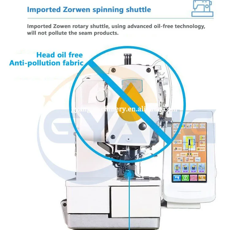 Computer Straight Eye Sewing Machine Lobar Suit Button Hole Sewing Machine Made in China