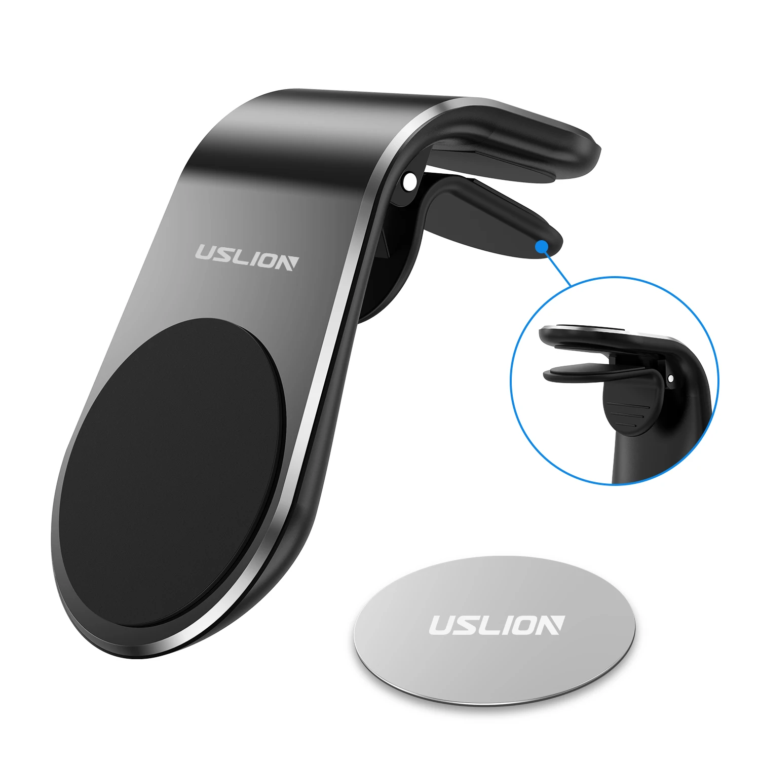 Рекламный автомобильный держатель USLION на 360 градусов для смартфона с вентиляционным отверстием магнитный телефона оптовая продажа