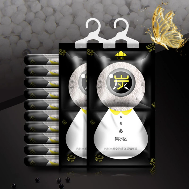 200ML Hanging charcoal Dehumidifier Bag Absober Desiccant For Wardrobe