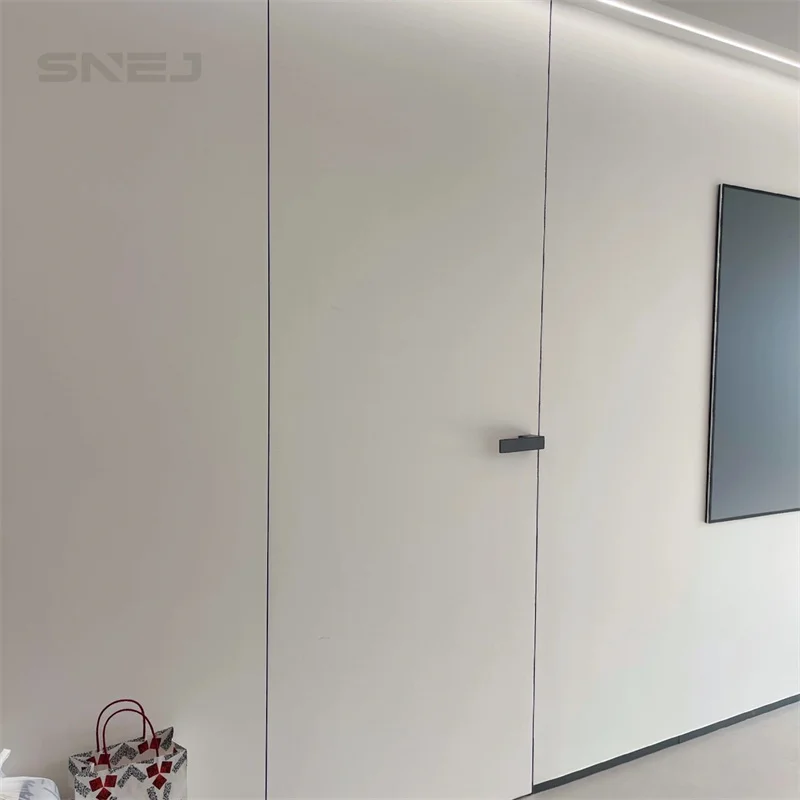 Factory Modern Invisible Wall Pvc Mdf Flush Internal Doors Hidden Secret Door for villas