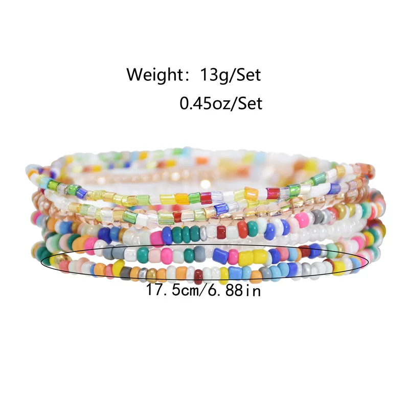 Popular in the multilayer beads bracelet 2021 elastic Bohemia style bracelet