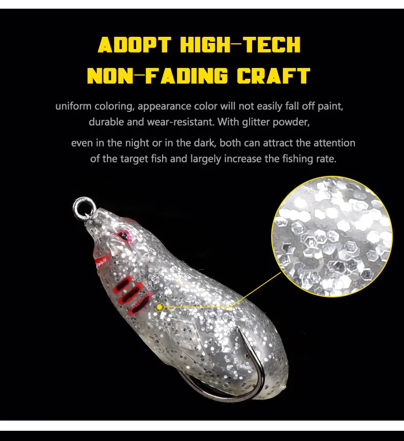 Wholesale 17.5g 60mm Soft Frog Bait  Artificial Soft Silicone Frog Fishing Bait  Frog Fishing Lures With High