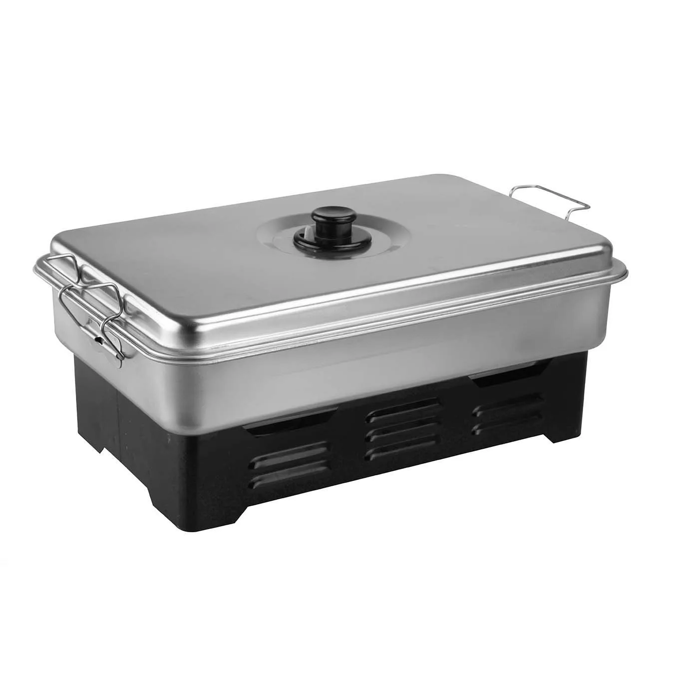 Portable fish smoker smoke oven outdoor/ indoor bbq grill for picnic/camping  2 burner smoke oven stovetop smoker