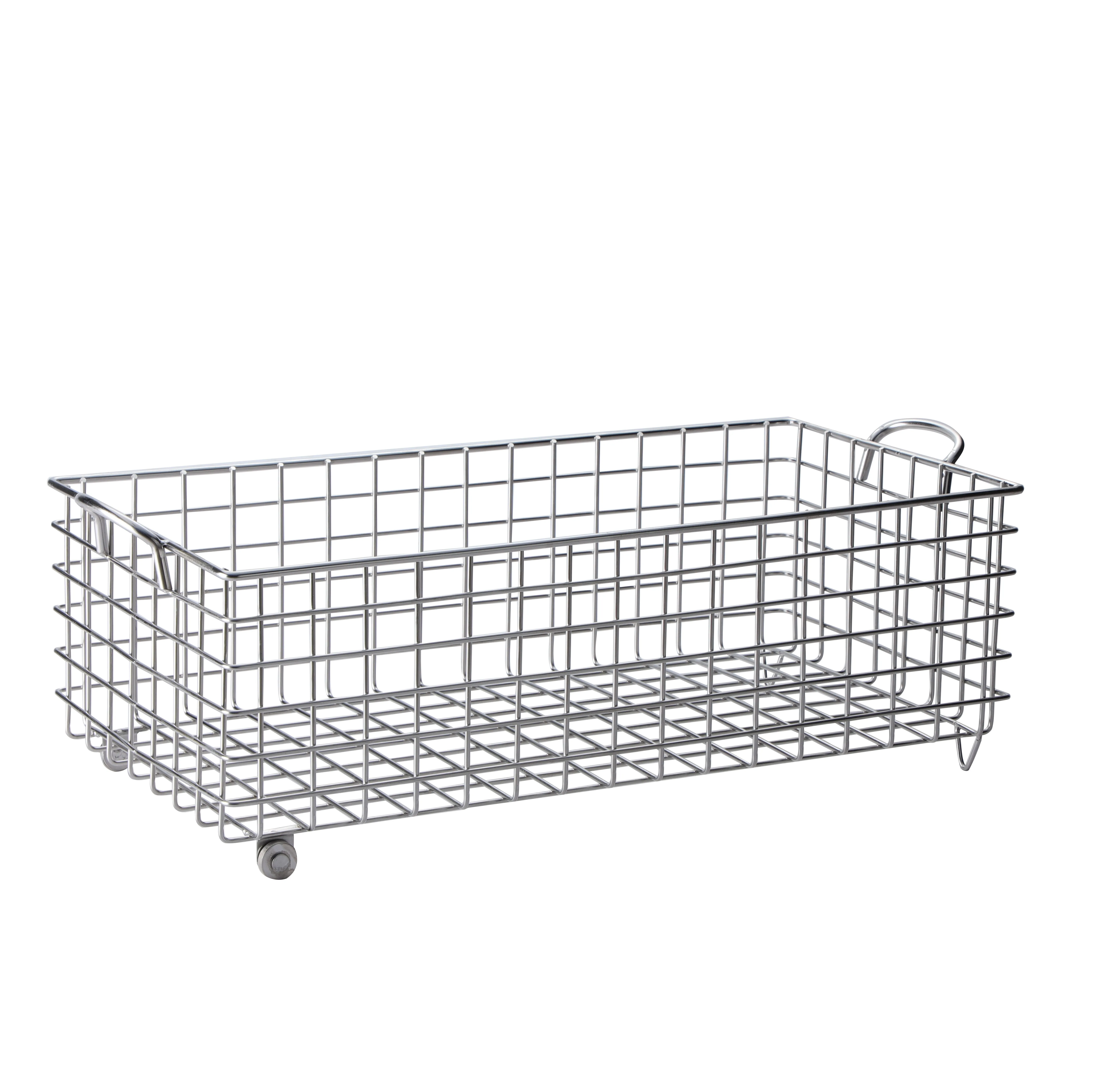 Stainless steel basket kitchen food serving vegetable metal storage basket