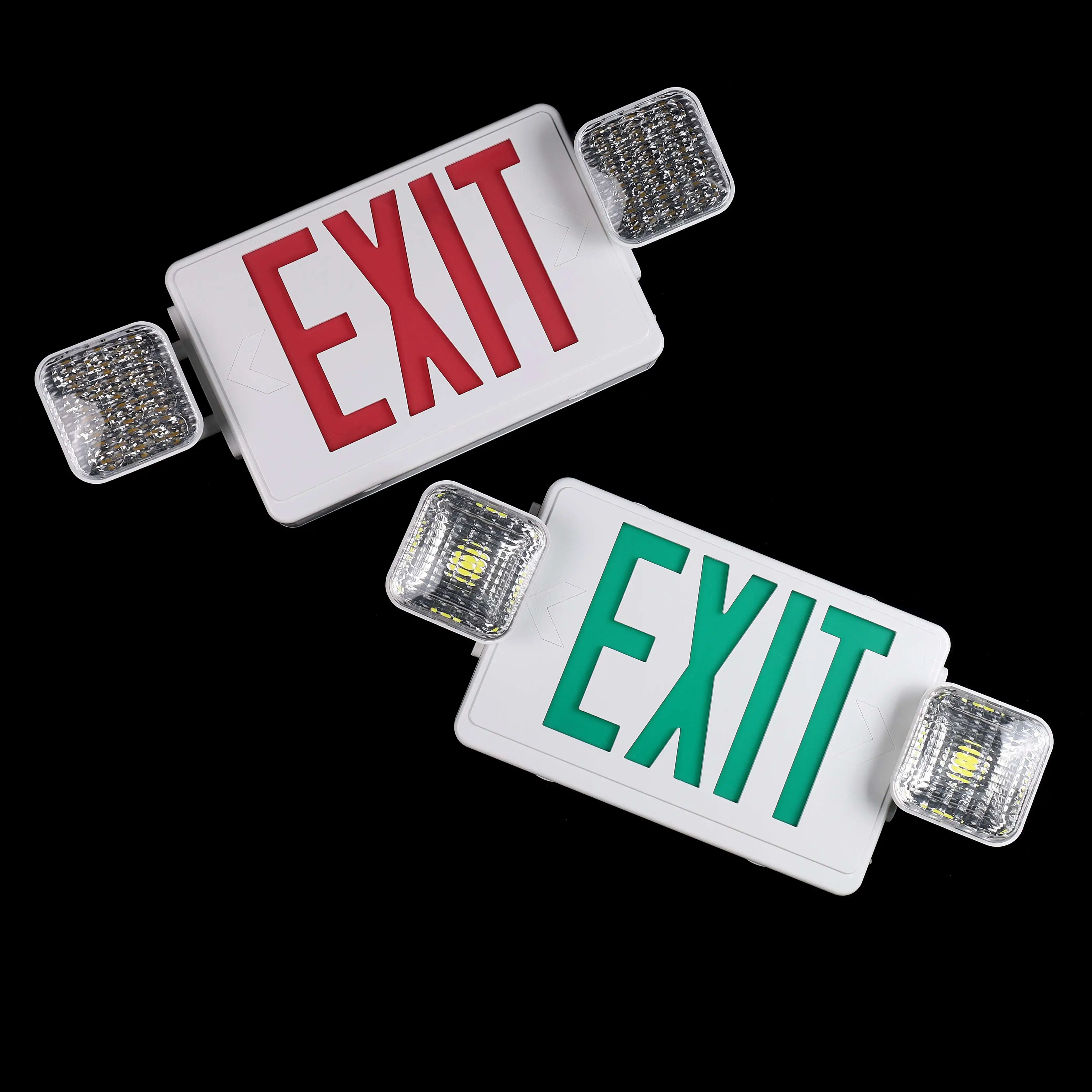 Emergency Exit Sign Combo Exit Light With Spot Exit Light With Emergency Light Double Heads