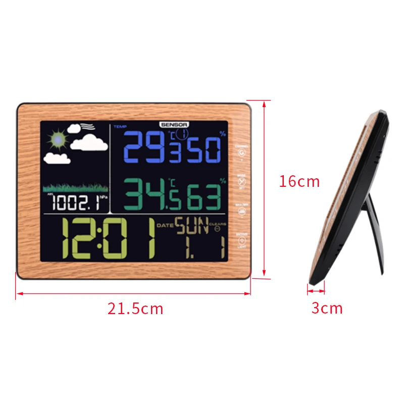 Thermometer Clock Indoor Outdoor High Precision Home Smart Stations for Sale Digital Color Display Wireless Weather With Station