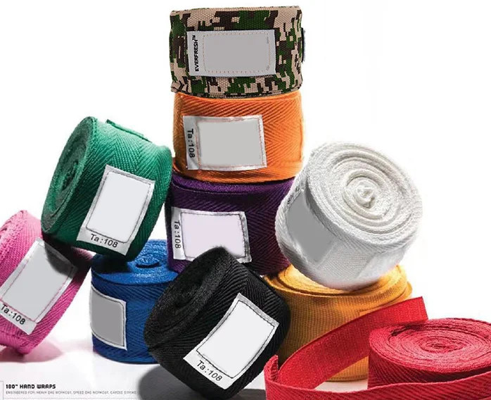 Эластичный хлопковый спортивный ремешок с принтом для тайского тхэквондо, защита для запястья, бандаж для рук, бокса