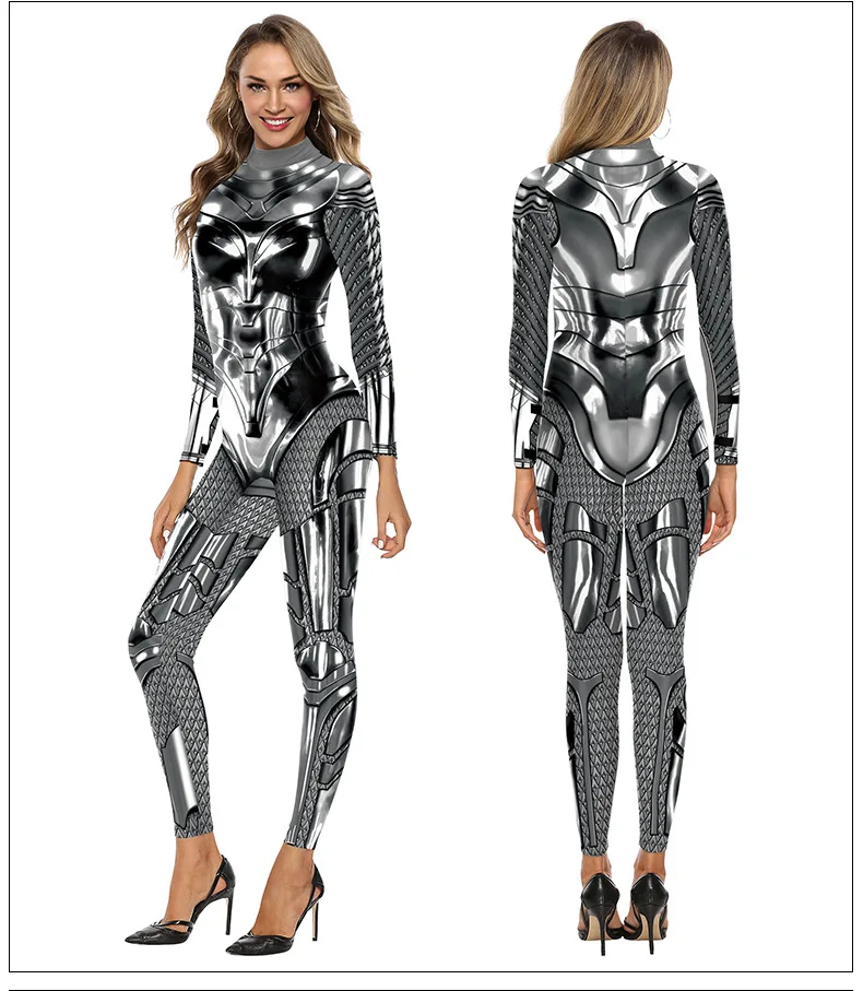 2021Halloween  Tight 3D Clothes Digital Printing One-piece Cosplay Suit For Women