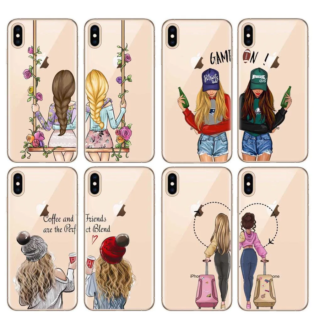 Fashion Hand-painted Girl Net Celebrity Girlfriends Phone Case For Apple iPhone 13 12 11 14 Pro Max X XR XS SE 7 8 Plus