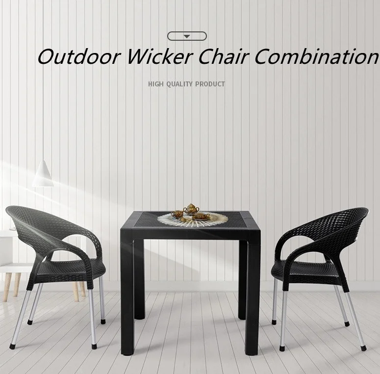High Quality Outdoor Furniture Plastic Rattan Garden Chair Modern Design Top