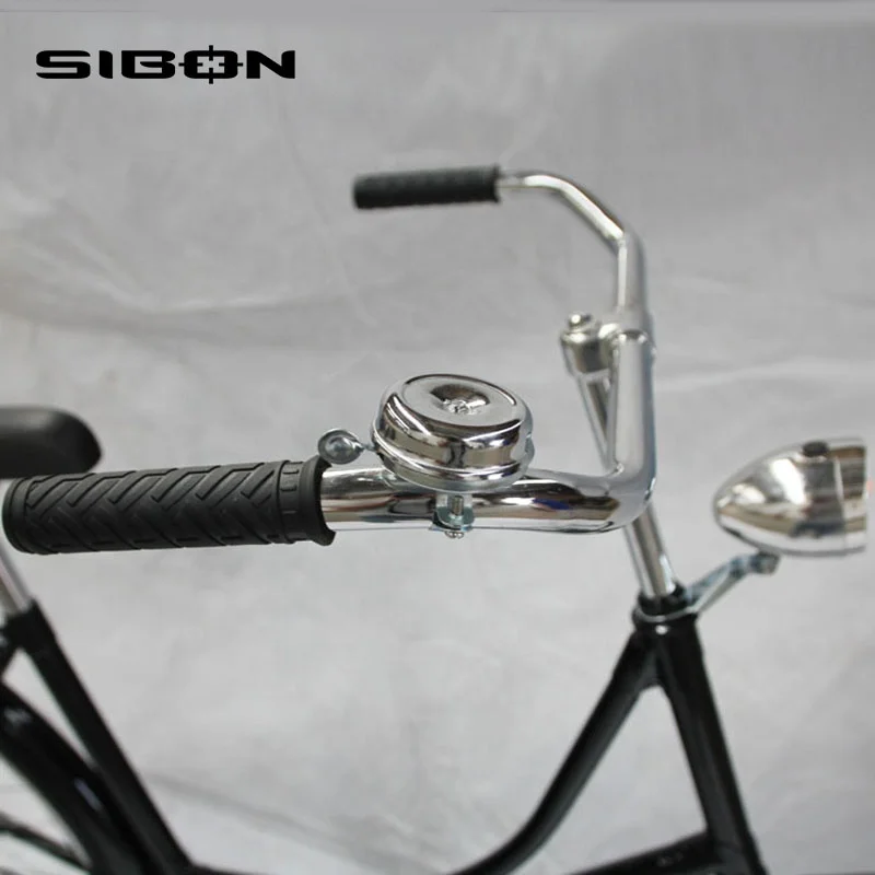 SIBON 28 inch black high carbon steel frame vintage style dutch city bike holland with LED light and pump