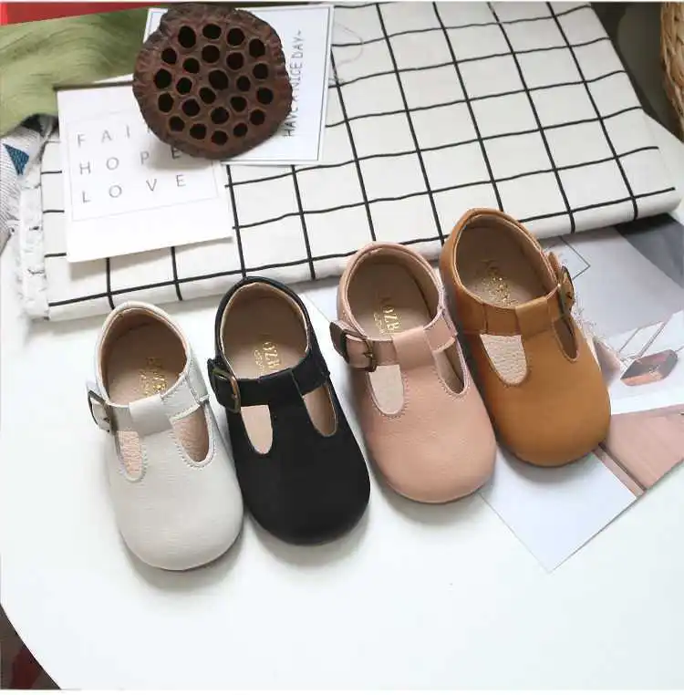 Comfortable Beautiful Soft Sole Leather Baby Dress Shoes Kids Mary Jane Shoes