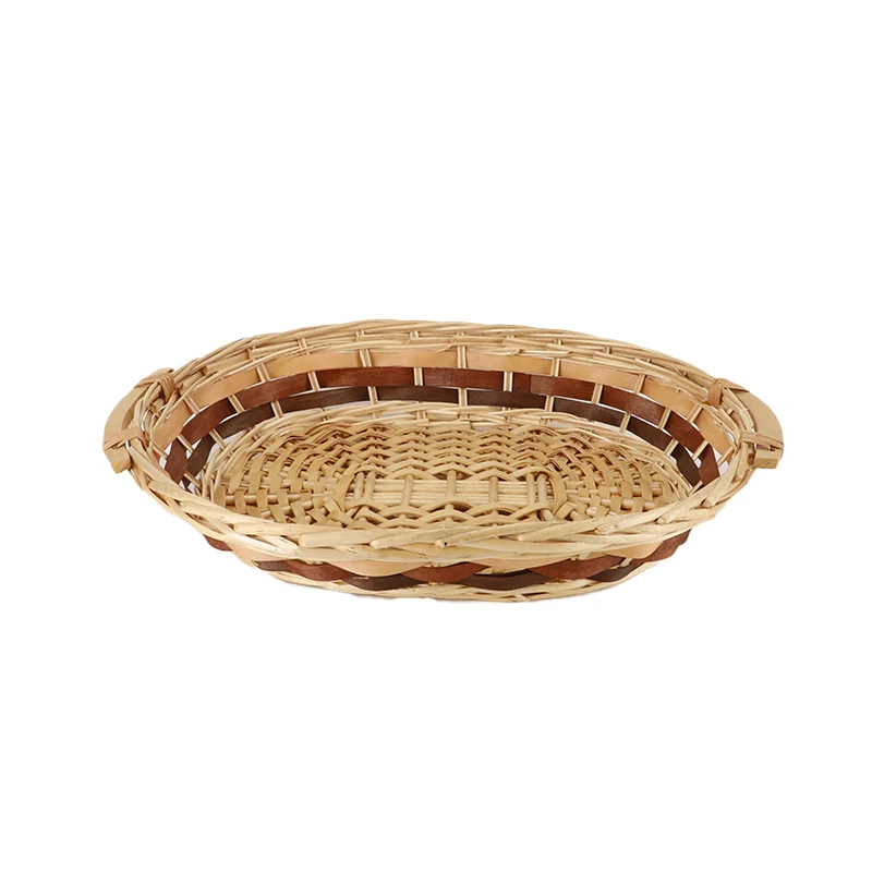 Large size storage basket for home necessities natural wicker basket willow trays