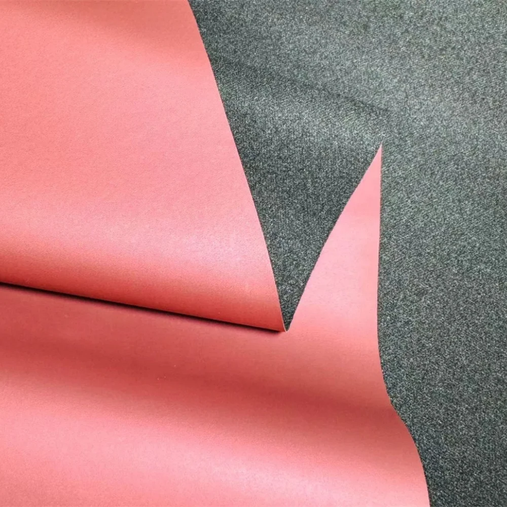 Eco-friendly Rubber PVC Leather no-creases and  sensory faux vinyl  smooth texture roll packing leather