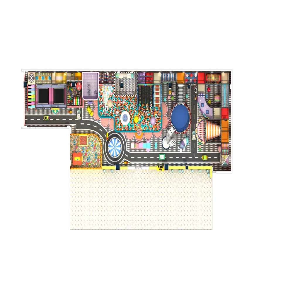 Customized Kids Indoor Amusement Park Candy Theme Soft Play Equipment Indoor Playground for Shopping Mall